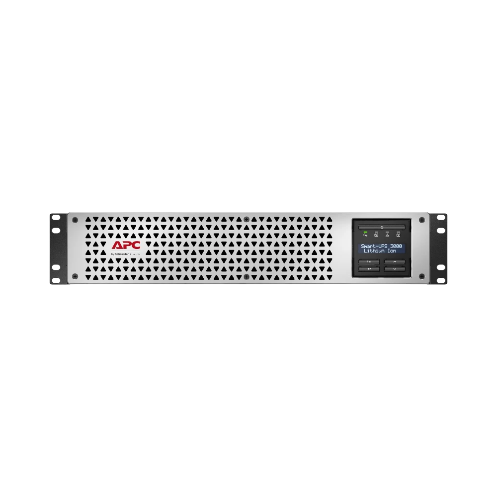 APC Smart-UPS, Line Interactive, 3kVA, Lithium-ion, Rackmount 2U, 120V, 2x NEMA 5-20R+6x NEMA 5-15R outlets, SmartConnect Port+Network Card, AVR, LCD