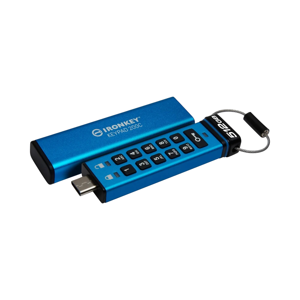 Kingston Ironkey Keypad 200 512GB USB-C Encrypted Flash Drive