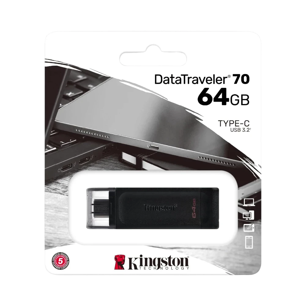 Kingston DataTraveler 70 64GB USB 3.2 Gen 1 Type-C Flash Drive — Being Shipped